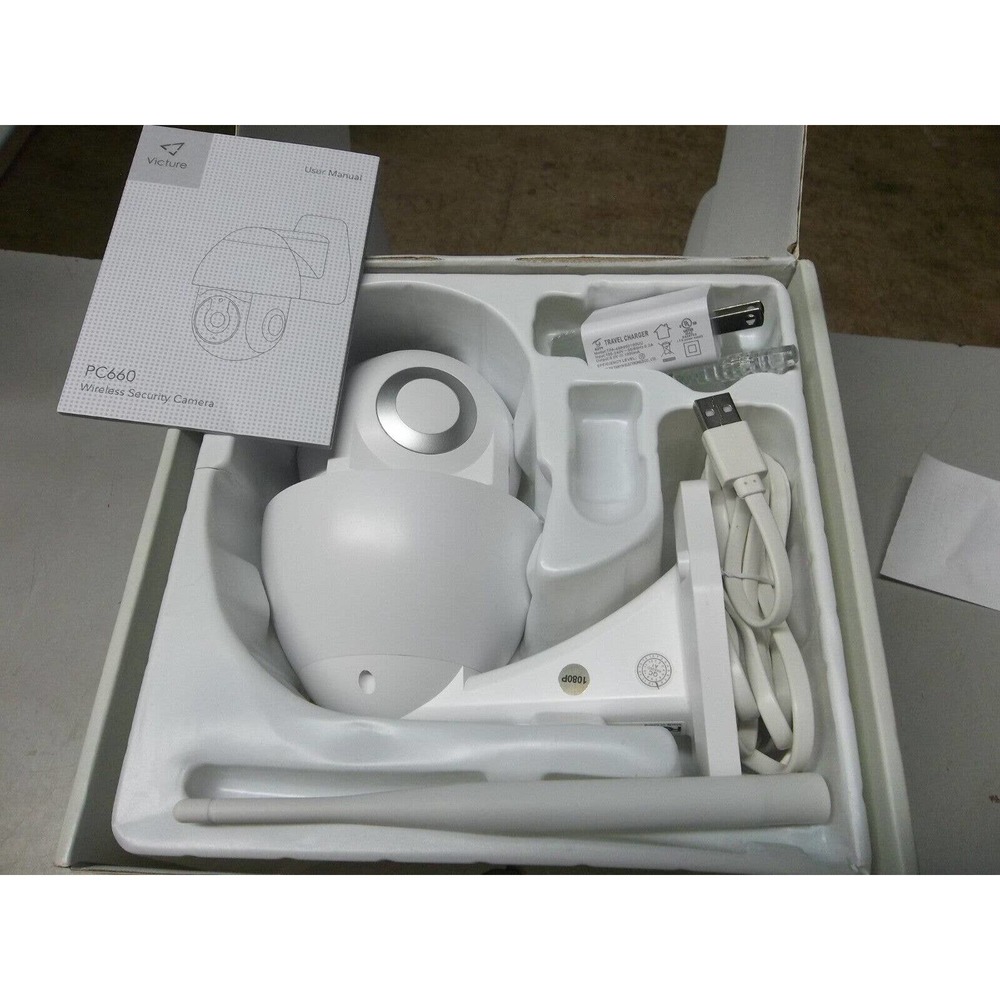 Victure PC660 Wireless Security Camera OUTDOOR 1080P WIFI Dome Surveillance Whit